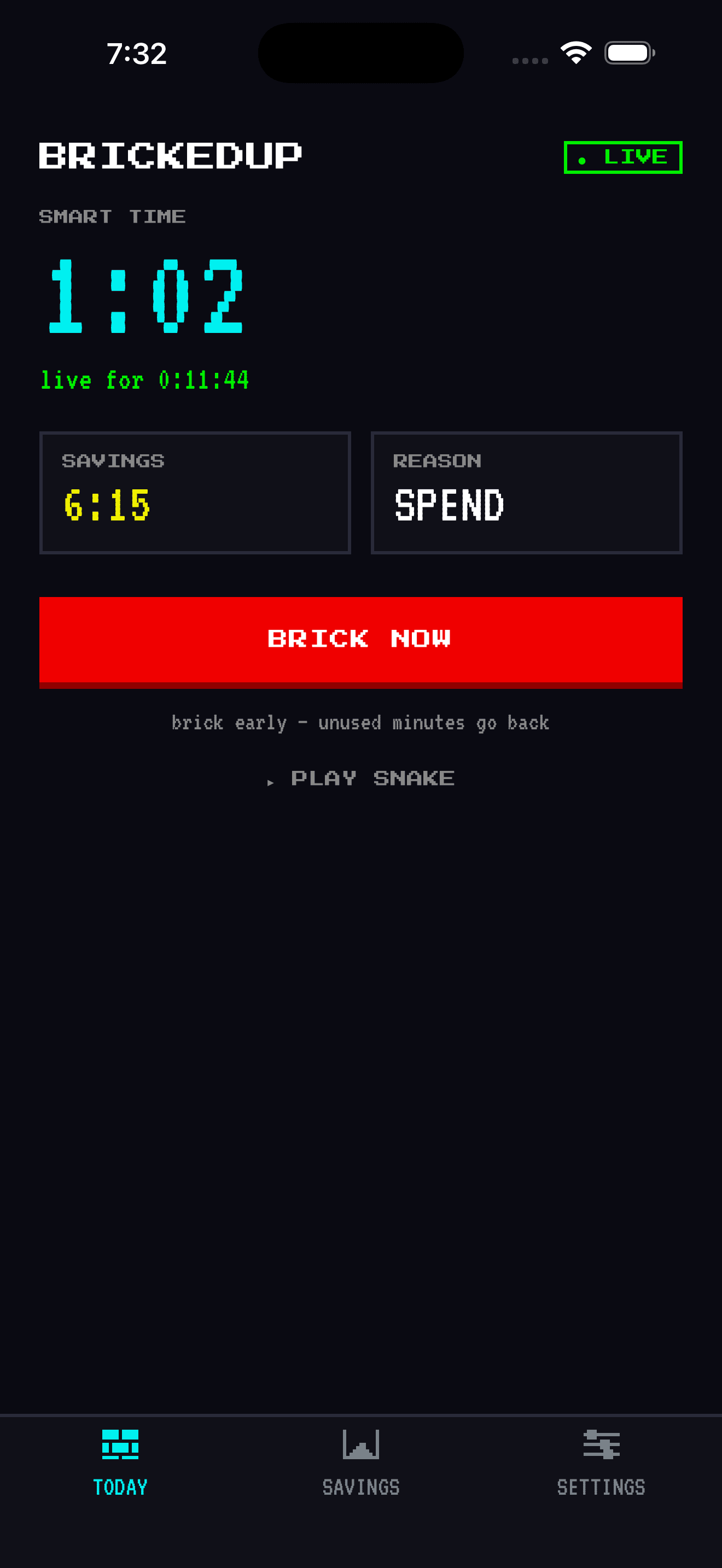 Live session running, Smart Time counting down