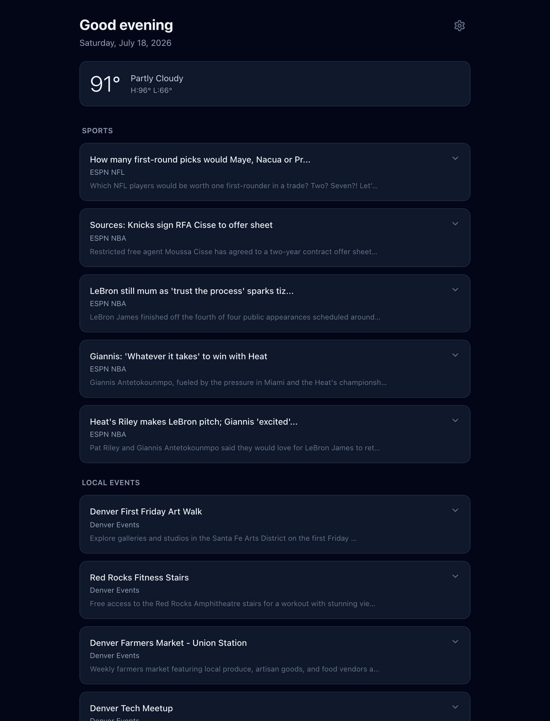 Morning Signal: a personalized morning digest with weather and curated news