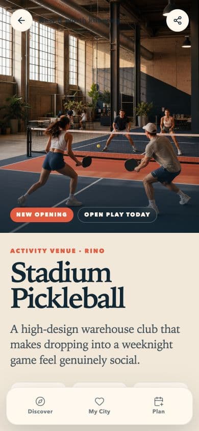 Pulse detail screen for Stadium Pickleball in Denver